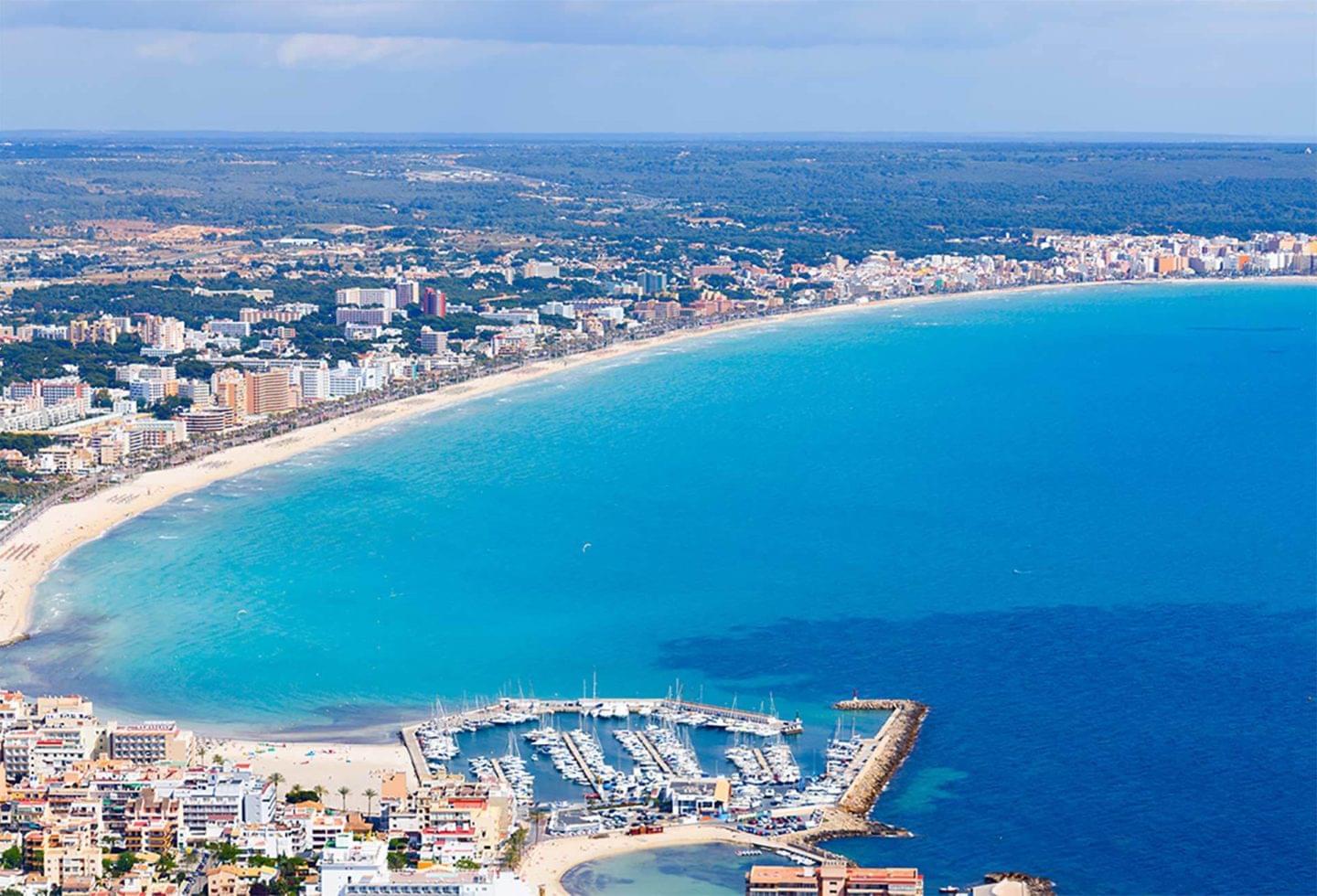 Playa de Palma Aerial view Mallorca